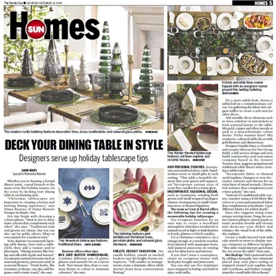 Toronto Sun, Deck your dining table in style