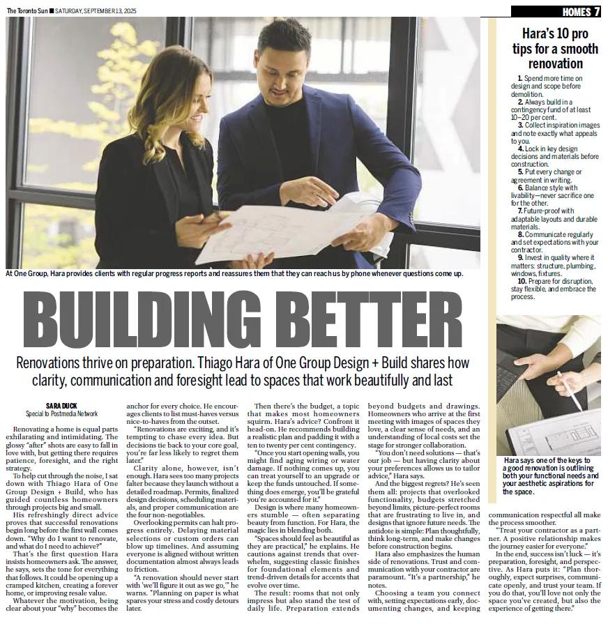 Toronto Sun, Building better, tearsheet